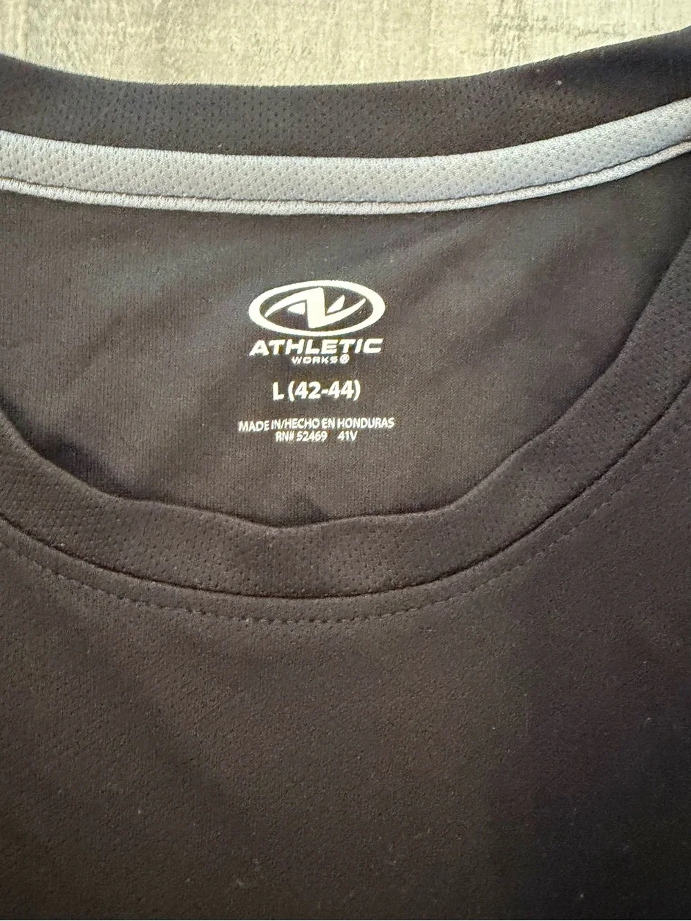 Men’s Large Shirt Lot of 2 Nike Dri-FIT Athletic Works Black Gray Activewear